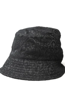 Outlet Engineered Garments Bucket Hat - Black Crest Flocked Jacquard