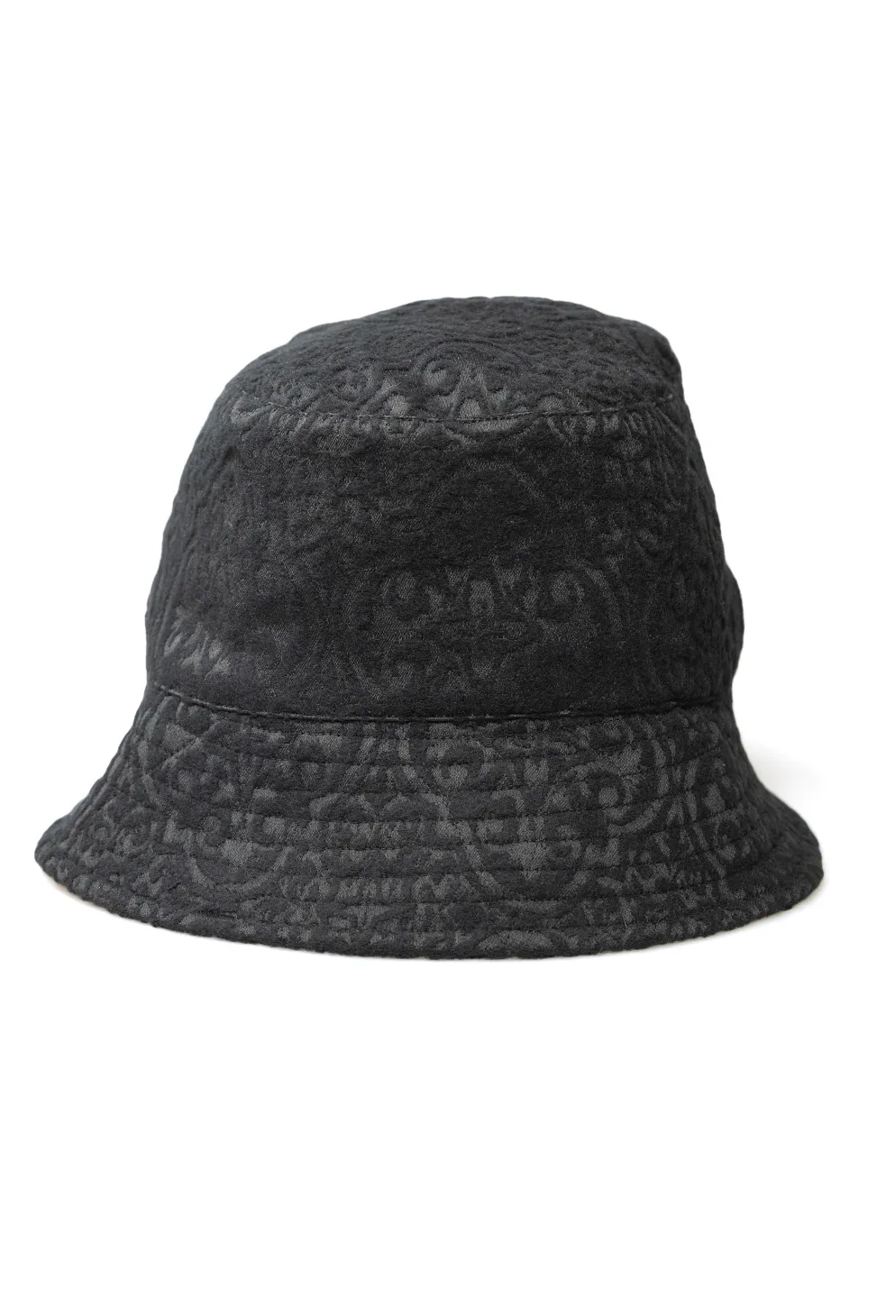 Clearance Engineered Garments Bucket Hat - Black Crest Flocked Jacquard