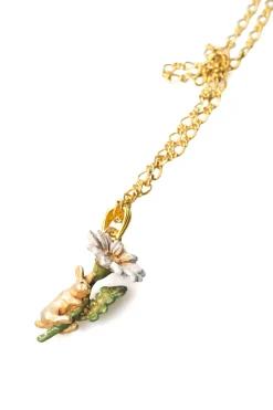 Sale Palnart Poc Bunny and Flower Necklace
