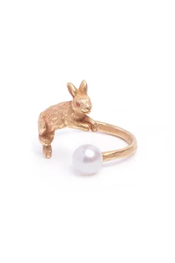 Online Palnart Poc Bunny and Pearl Ring - Gold