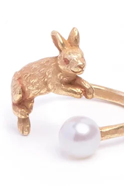 Online Palnart Poc Bunny and Pearl Ring - Gold