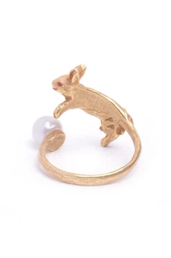 Online Palnart Poc Bunny and Pearl Ring - Gold