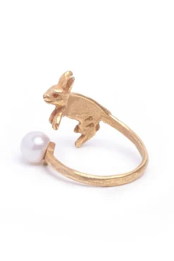 Online Palnart Poc Bunny and Pearl Ring - Gold