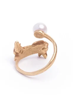 Online Palnart Poc Bunny and Pearl Ring - Gold