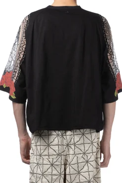 Clearance Kapital Burn-Out Jersey Raglan HUGE T (Virgin Mary) - Black