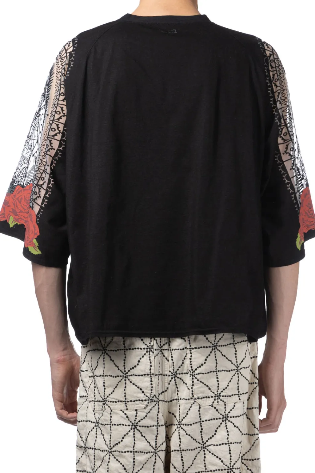 Clearance Kapital Burn-Out Jersey Raglan HUGE T (Virgin Mary) - Black