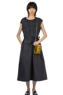 Outlet Engineered Garments Bush Dress - Dk.Navy High Count Twill