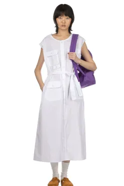 Outlet Engineered Garments Bush Dress - White 100s 2Ply Broadcloth