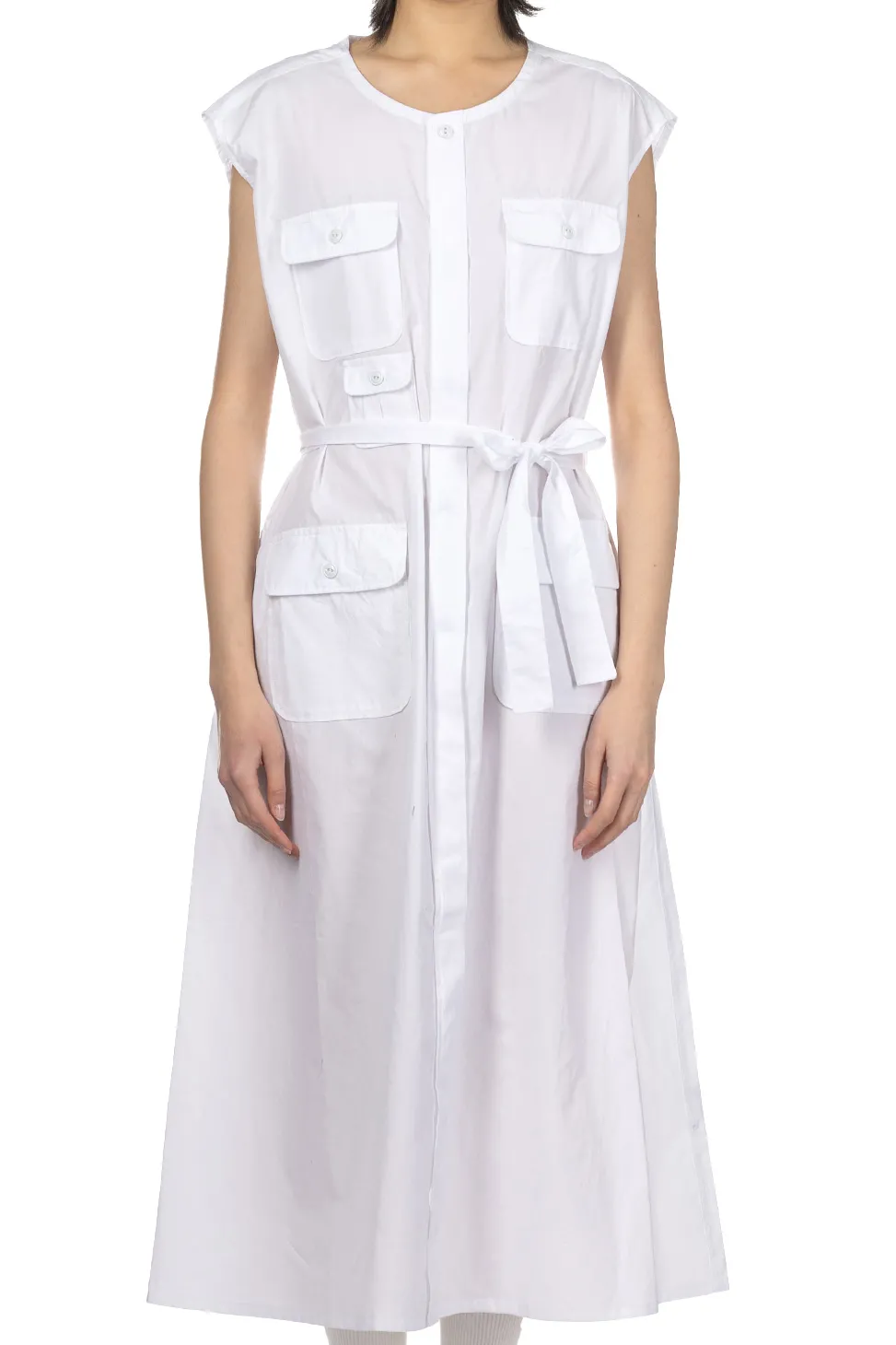 Outlet Engineered Garments Bush Dress - White 100s 2Ply Broadcloth