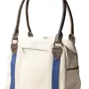 Hot Kapital #4 Canvas FARGO Bag (S) - Ecru x Navy