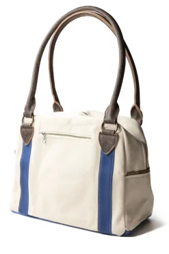 Hot Kapital #4 Canvas FARGO Bag (S) - Ecru x Navy