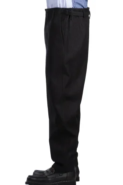 Sale LEMAIRE Carrot Pants - Black x Grey Melange