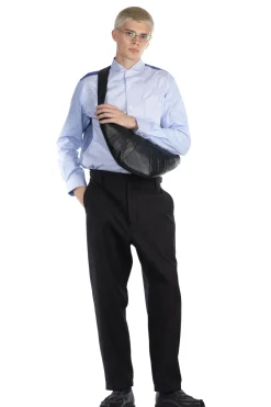 Sale LEMAIRE Carrot Pants - Black x Grey Melange