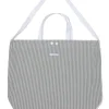 Best Engineered Garments Carry All Tote Reversible - Navy Cotton Seersucker Stripe