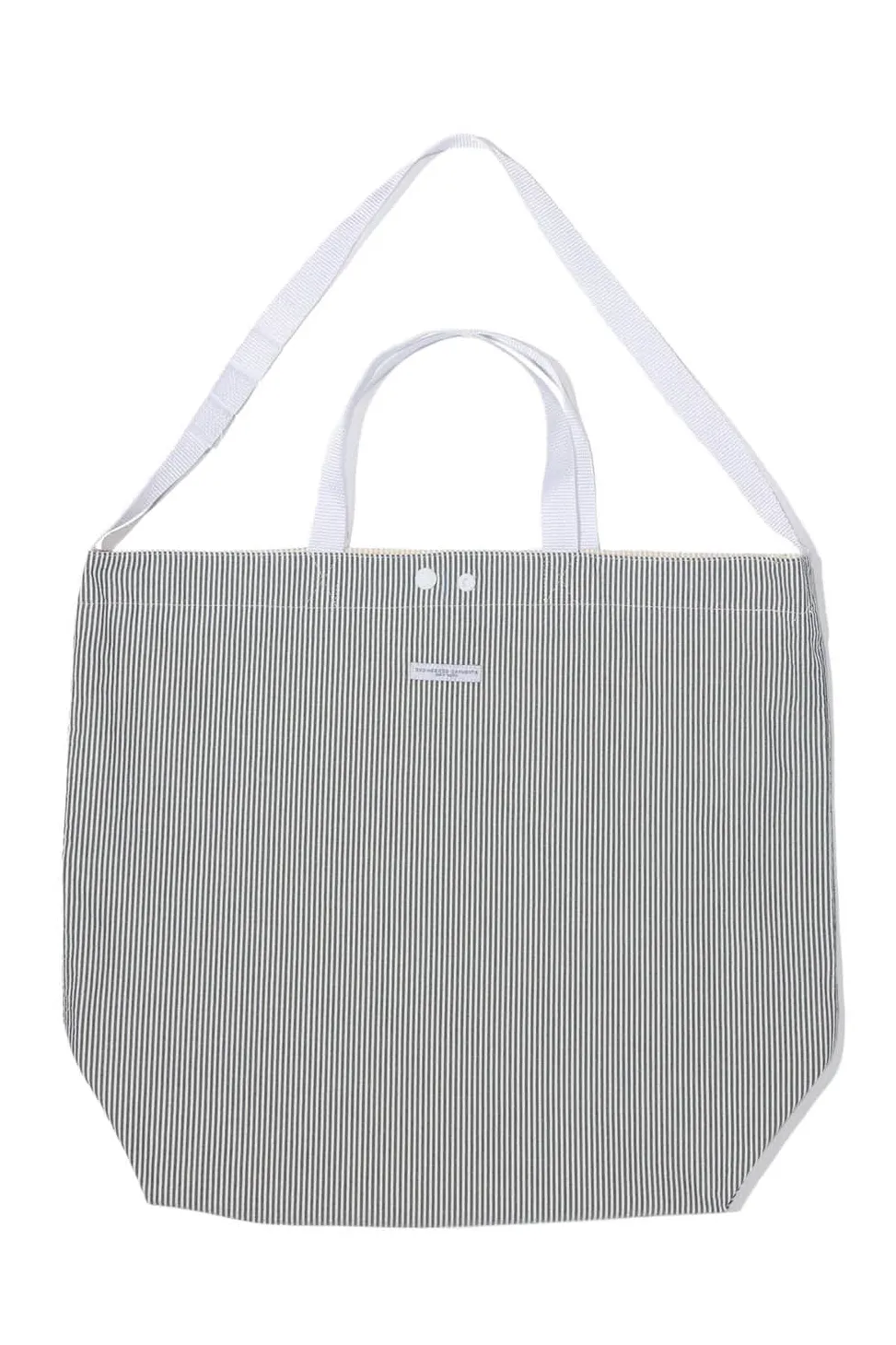 Hot Engineered Garments Carry All Tote Reversible - Navy Cotton Seersucker Stripe