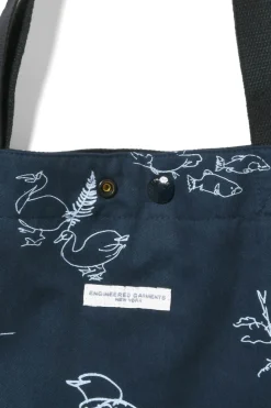 Discount Engineered Garments Carry All Tote Reversible - Navy Animal Print 6.5oz Flat Twill