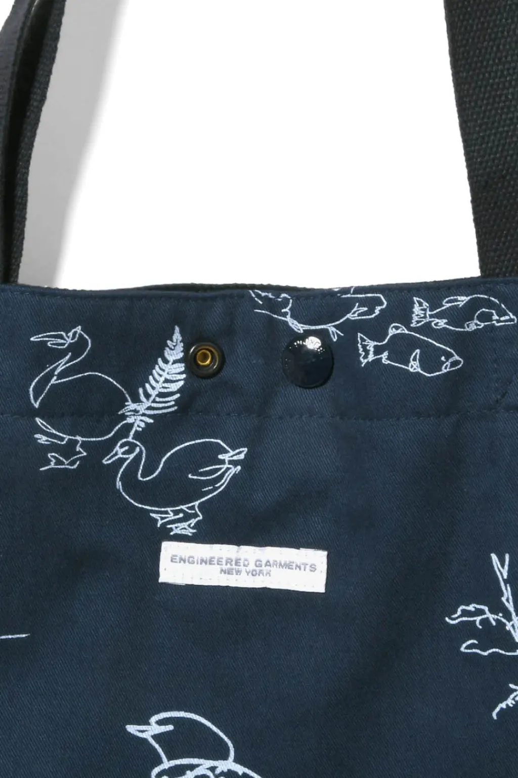 Discount Engineered Garments Carry All Tote Reversible - Navy Animal Print 6.5oz Flat Twill