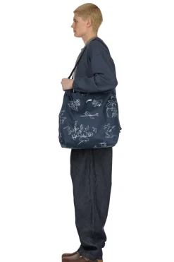 Discount Engineered Garments Carry All Tote Reversible - Navy Animal Print 6.5oz Flat Twill