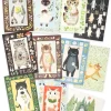 Hot Mino Washi Cat in the Picture Book Post Card - 11 choices