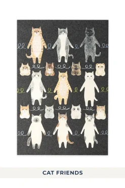 Hot Mino Washi Cat in the Picture Book Post Card - 11 choices