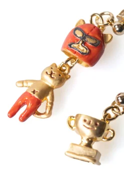 Online Palnart Poc Cat Wrestler Earring - Gold