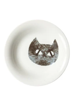 Discount Mino Pottery CAT'S FACE Plate L BK
