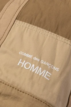 Best Comme Des Garcons Homme CDG Homme Logo Tote Bag - Beige