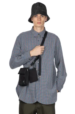 Best Engineered Garments 19 Century BD Shirt - Navy/Brown Cotton Geo Jacquard