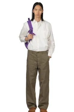 Sale OrSlow Chambray Fatigue Pants Regular Fit - Dusty Olive