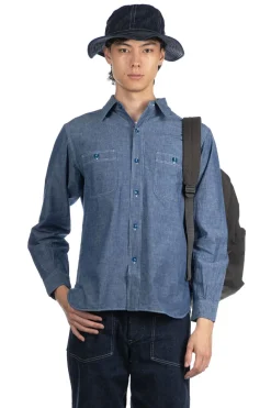 Clearance Buzz Rickson's Chambray Work Shirt - Blue