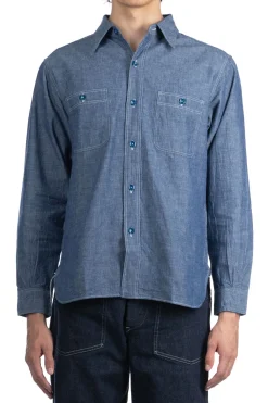 Clearance Buzz Rickson's Chambray Work Shirt - Blue