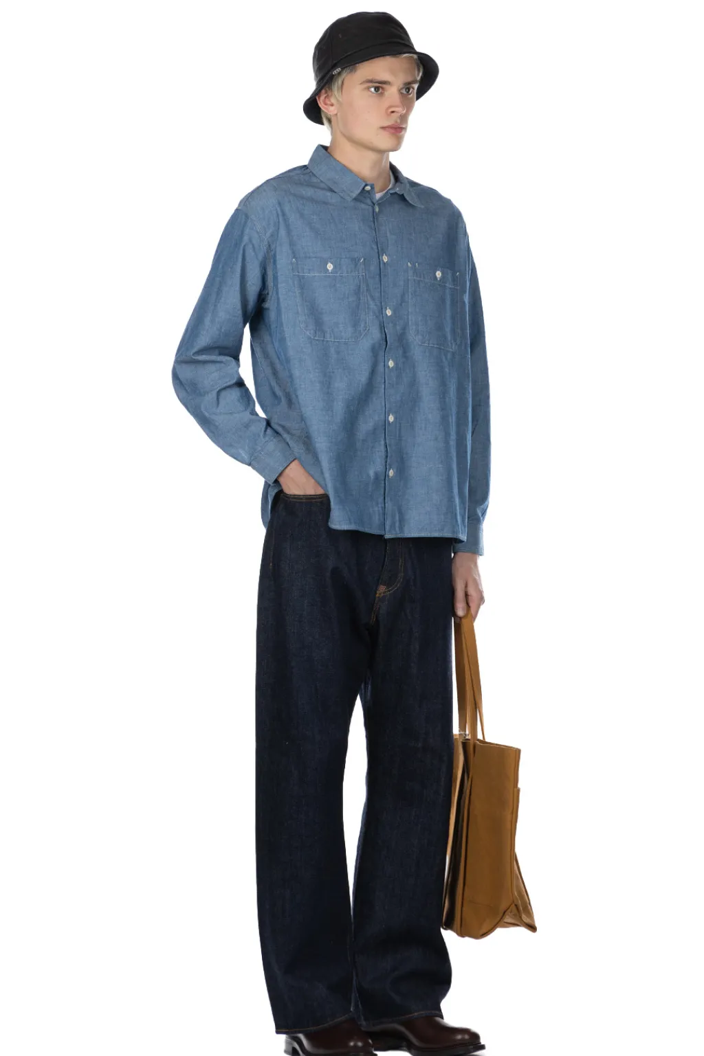 Clearance Ordinary Fits Chambray Work Shirt - Indigo