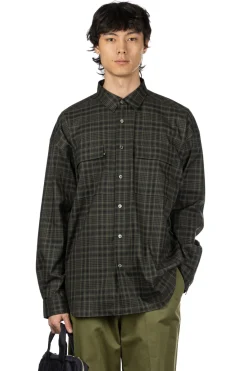 Outlet SOFTHYPHEN Check Flannel Zip Pocket Shirt