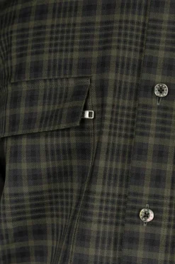 Outlet SOFTHYPHEN Check Flannel Zip Pocket Shirt