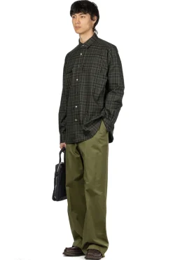 Outlet SOFTHYPHEN Check Flannel Zip Pocket Shirt