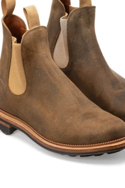 Clearance Viberg Chelsea Boot Waxy Commander - Antique