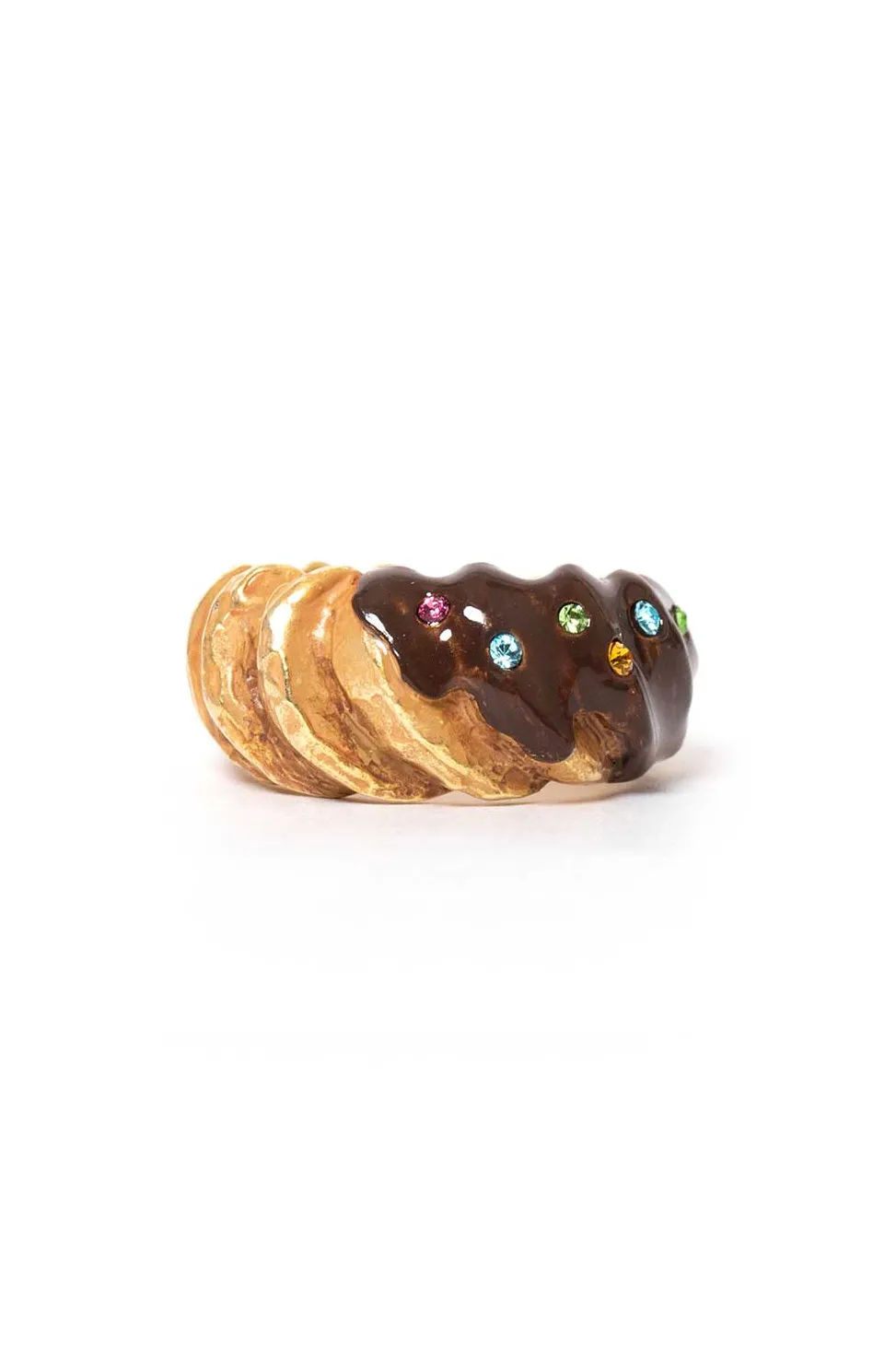 Hot Palnart Poc Chocolate Glazed Donuts Ring