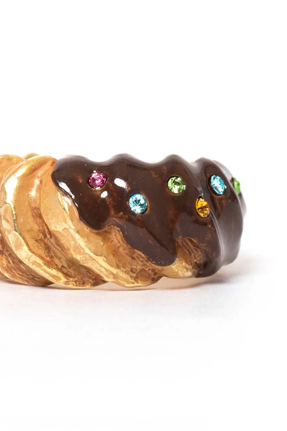 Hot Palnart Poc Chocolate Glazed Donuts Ring