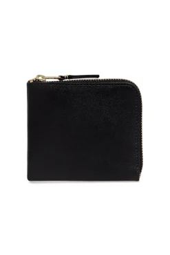 New Comme Des Garcons Wallets Classic Line Half Zip Wallet - Black