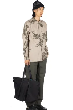 Outlet Engineered Garments Classic Shirt - Khaki Pinecone Print French Twill