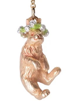 New Palnart Poc Clover Crown Bunny Earrings - Gold