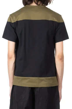 Online Comme Des Garcons Homme Deux Color Block SS T-Shirt - Black x Khaki