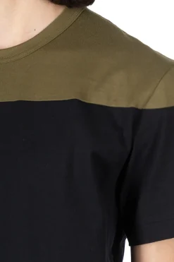 Online Comme Des Garcons Homme Deux Color Block SS T-Shirt - Black x Khaki