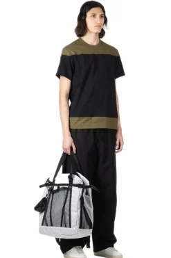 Online Comme Des Garcons Homme Deux Color Block SS T-Shirt - Black x Khaki