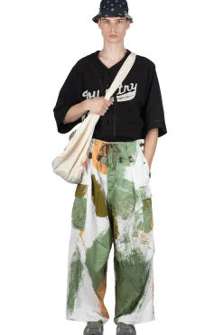 Sale Kapital Combed Burberry BRUSH-CAMO JUMBO Cargo Pants - White