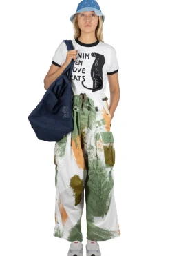 Clearance Kapital Combed Burberry BRUSH-CAMO JUMBO Cargo Pants - White