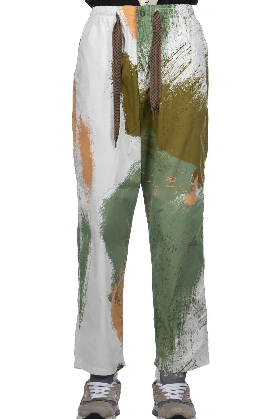 Fashion Kapital Combed Burberry BRUSH-CAMO EASY Pants - White