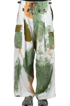 Sale Kapital Combed Burberry BRUSH-CAMO JUMBO Cargo Pants - White