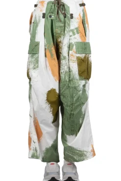 Clearance Kapital Combed Burberry BRUSH-CAMO JUMBO Cargo Pants - White