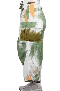 Clearance Kapital Combed Burberry BRUSH-CAMO JUMBO Cargo Pants - White